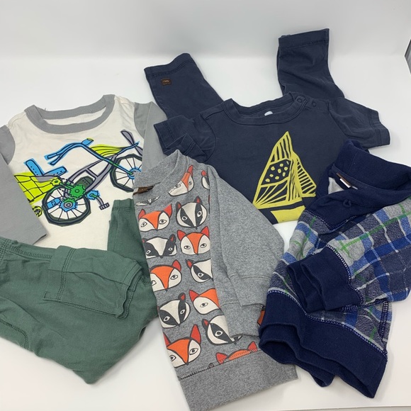 Tea Collection Other - Tea Collection Baby Boy 6/9 mo. 5 piece lot VGUC